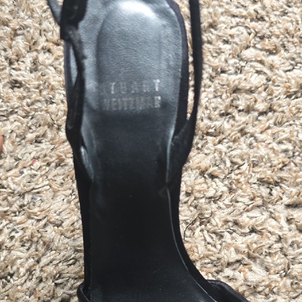 Stuart Weitzman Black Strappy Heels